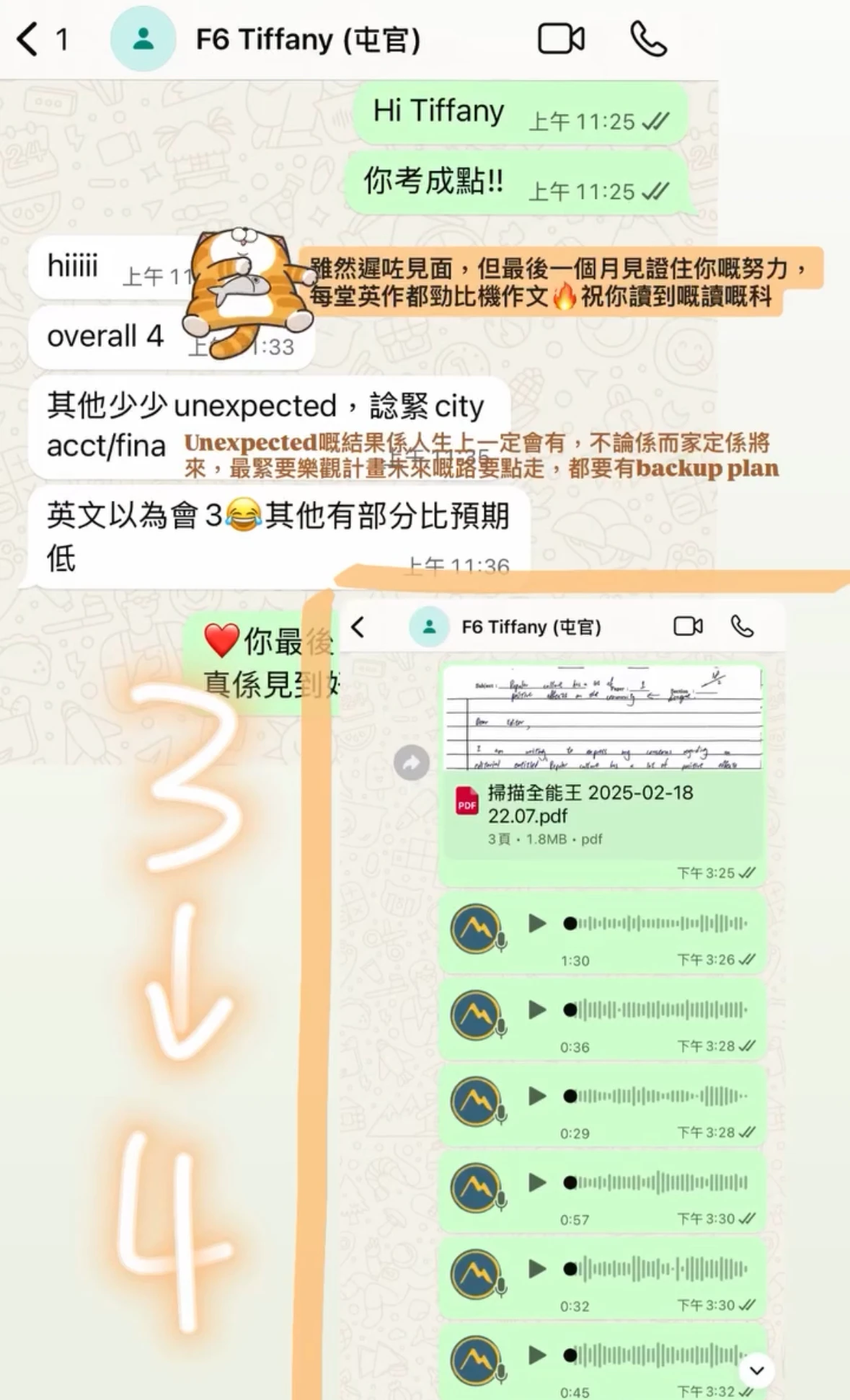 新界屯門官立中學 中六DSE英文補習 同學獲overall 4