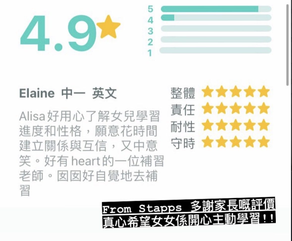 【荃灣官立中學補習】同學由合格邊緣進步至全級20