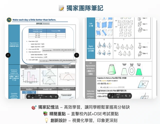 中學數學補習獨家筆記
