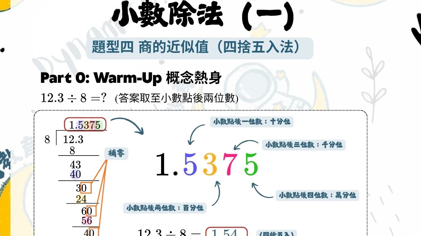 【小數除法】練習PDF｜獨家題庫+詳解